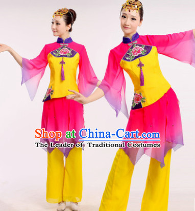 Chinese Folk Dance Costume Dancewear Discount Dane Supply Clubwear Dance Wear China Wholesale Dance Clothes for Girls