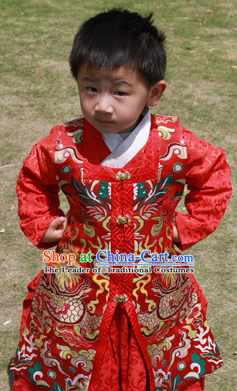 Chinese Ancient Ming Dynasty Clothing Outfits for Boys Kids