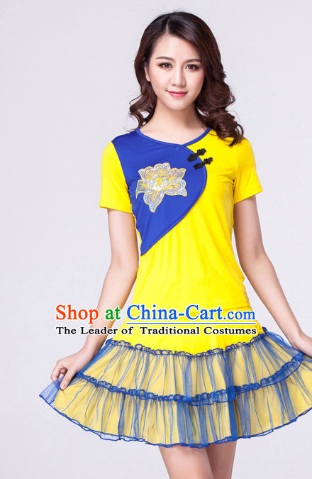 Yellow Chinese Style Parade  Costume Ideas Dancewear Supply Dance Wear Dance Clothes Suit