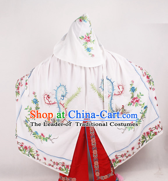 White Phoenix Embroidered Opera Princess Cape Complete Set