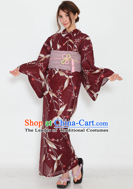 Top Authentic Traditional Japanese Kimonos Kimono Dress Yukata Clothing Robe Garment Complete Set for Women Ladies Girls