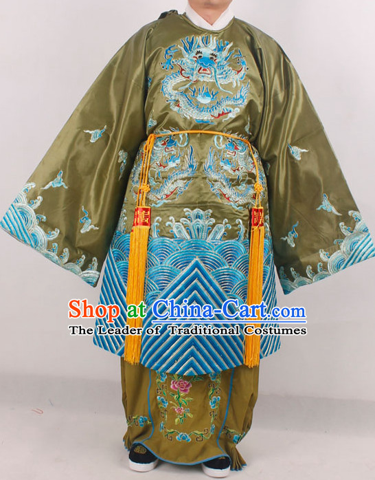 Traditional Chinese Opera Stage Performance Queen Embroidered Dragon Costumes