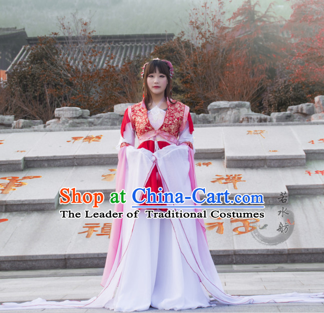 Ancient Chinese Classical Fairy Costume Complete Set for Women or Girls