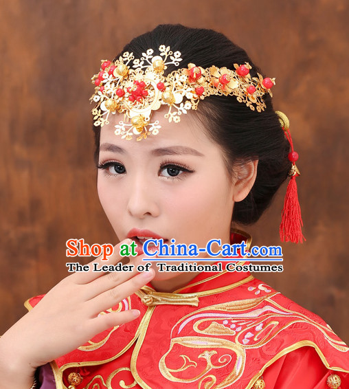 Traditional Chinese Princess Brides Wedding Headwear Phoenix Crown Coronet