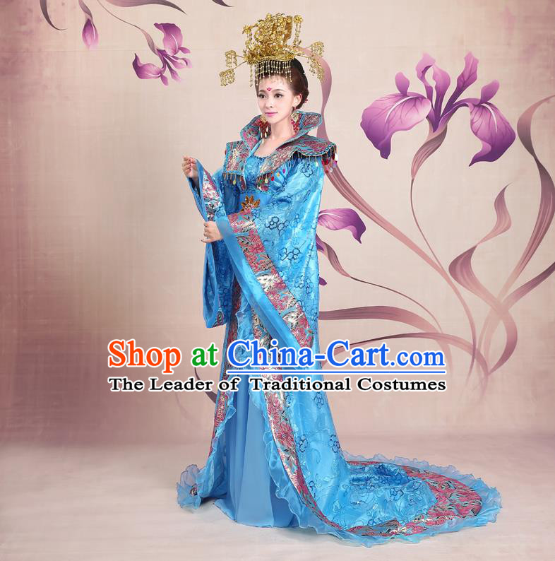 Ancient Chinese Palace Empress Costumes Complete Set, Tang Dynasty Ancient Palace Clothing, Cosplay Hanfu Fairy Princess Dress Suits For Women