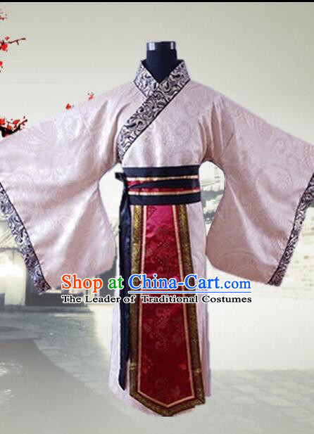 Han Fu Men Tang Suit Chinese Traditional Costumes Officials Straight Fringing Straight-front Shenyi Stage Show Dress