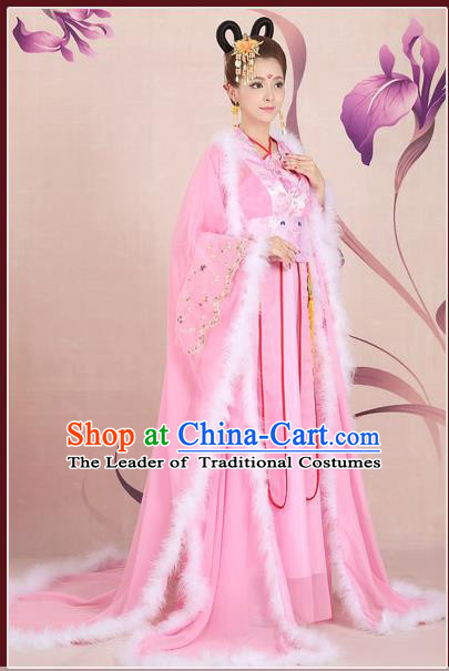 Ancient Chinese Palace Empress Costumes Complete Set, Tang Dynasty Ancient Palace Princess Wedding Dress For Women