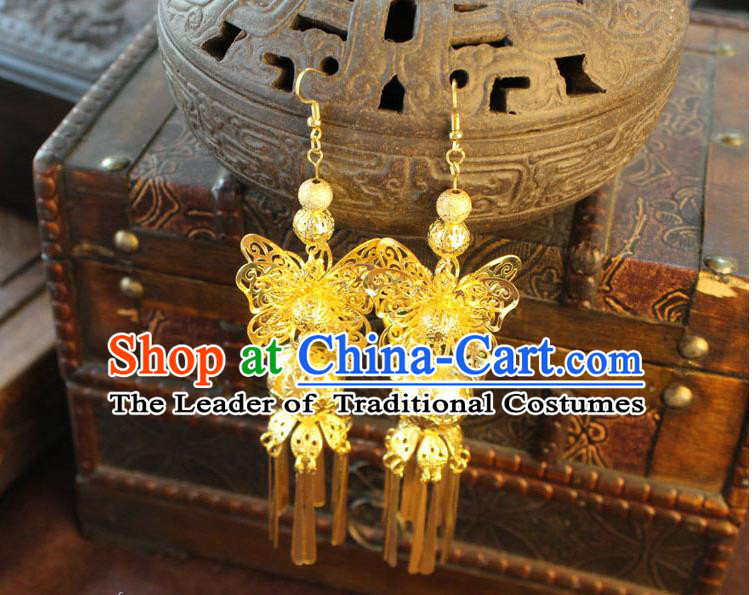 Ancient Chinese Style Imperial Palace Empress Queen Empress Earrings, Wedding Accessories For Women