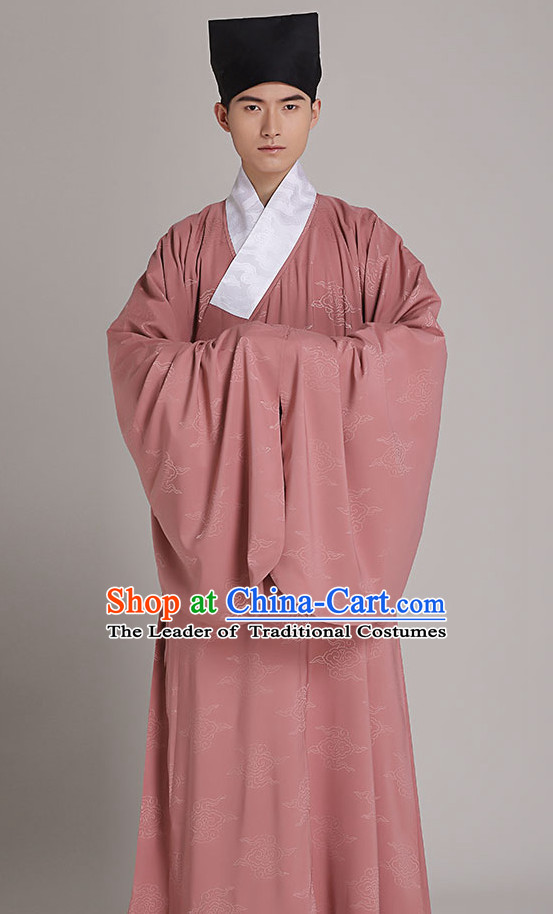 Chinese National Costumes Kimono Dress Clothing and Hat Complete Set for Men