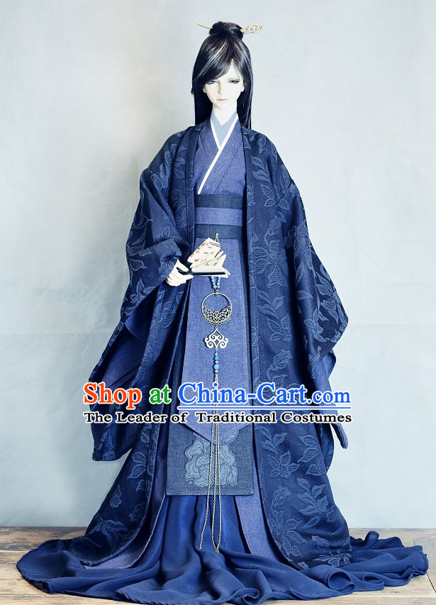 Ancient Chinese Prince Hanfu Garment BJD Costumes for Men Boys Adults Kids