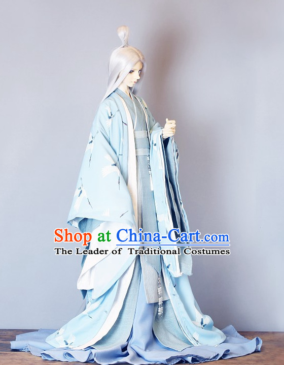 Ancient Chinese Prince Hanfu Garment BJD Costumes for Men Boys Adults Kids