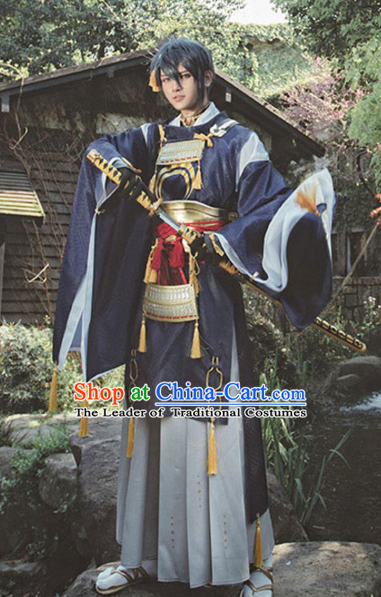 Japanese Cartoon Character Swordsman Swordmen Cosplay Costumes Complete Set for Men or Women