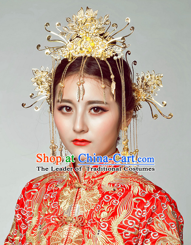 Top Chinese Classic Wedding Bridal Headpieces Accessories Jewelry for Brides