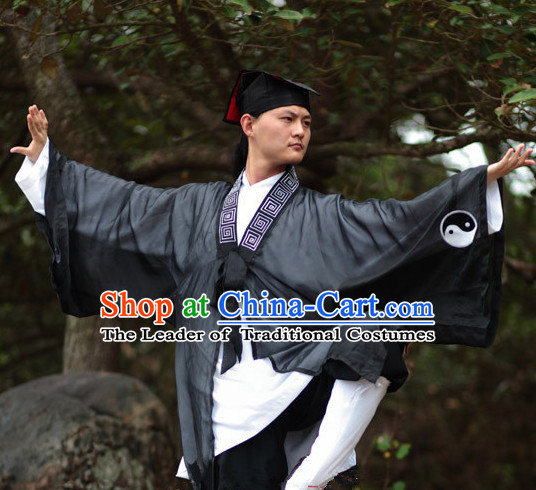 Chinese Folk Taoist Clothes for Men Women Adults Kids Children