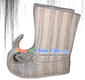 Ancient Chinese Film Handmade Boots for Men Boys Adults Children