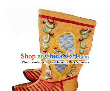 Ancient Chinese Film Handmade Emperor Boots for Men Boys Adults Children