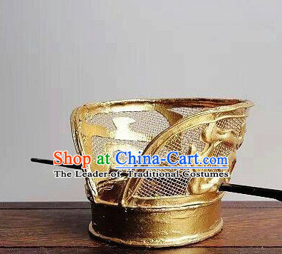 Handmade Ancient Traditional Chinese Emperor Hat Oriental Hats China Fashion for Men Boys