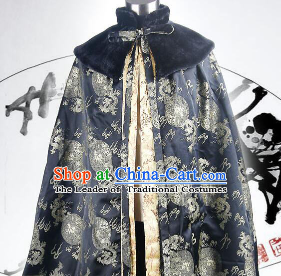 Ancient Chinese Emperor Long Winter Cape Mantle