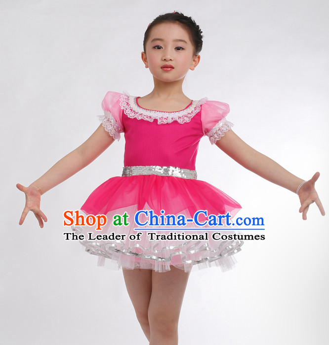 Chinese Competition Modern Dance Costumes Kids Dance Costumes Folk Dances Ethnic Dance Fan Dance Dancing Dancewear for Children