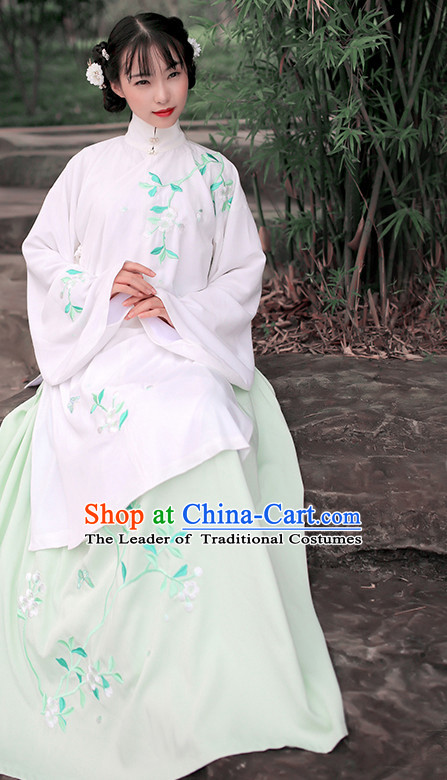 Ancient Chinese Embroidered Hanfu Dress China Traditional Clothing Asian Long Dresses China Clothes Fashion Oriental Outfits for Women