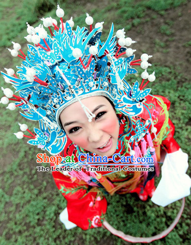 Traditional Chinese Opera Hat Hair Jewelry Hairpieces Phoenix Crown