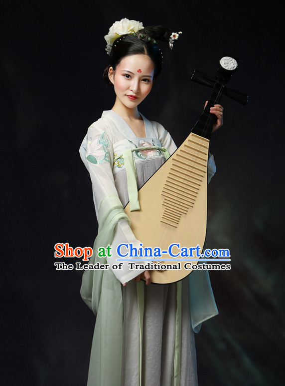 Asian Chinese Tang Dynasty Hanfu Dress Costume Clothing Oriental Dress Chinese Robes Kimono for Women Gilrls Adults Children