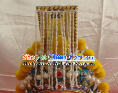 Chinese Beijing Opera Crown Coronet Headpieces Headwear Headdress Hat for Men