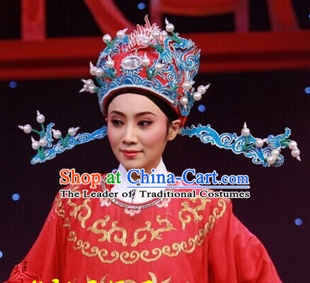 Chinese Beijing Opera Crown Coronet Headpieces Headwear Headdress Hat