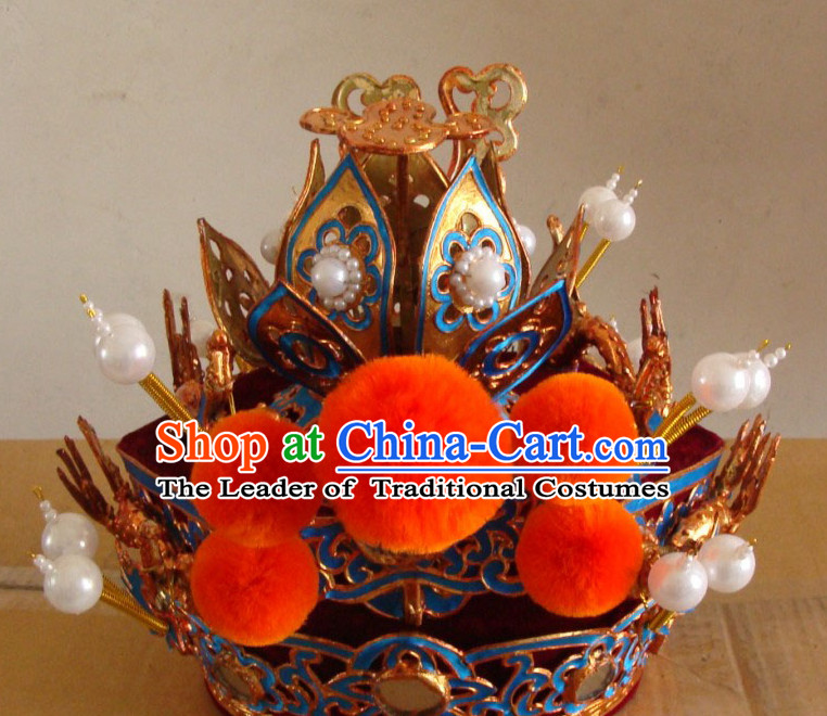 Chinese Beijing Opera Crown Coronet Headpieces Headwear Headdress Hat