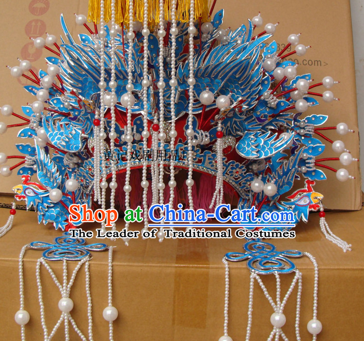 Chinese Beijing Opera Crown Coronet Headpieces Headwear Headdress Hat Phoenix Crown Coronet