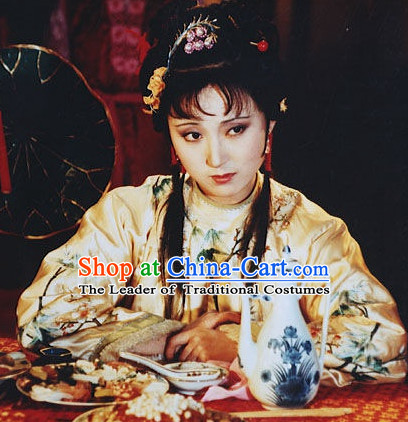 Dream of Red Chamber Lin Daiyu Black Long Wig for Women or Girls