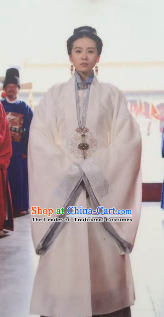 Chinese Ancient Ming Dynasty Female Official Hanfu Dress Authentic Clothes Culture Costume Han Dresses Traditional National Dress Clothing and Headdress Complete Set