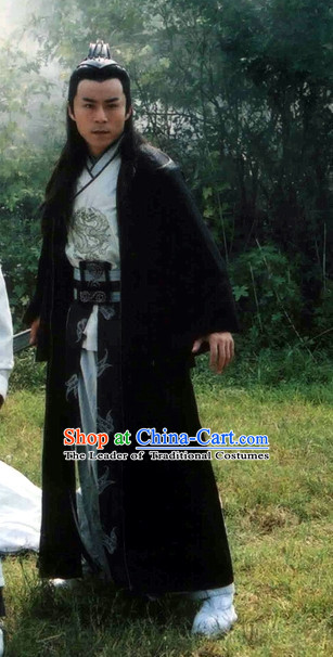 Traditional Chinese Ancient Hanfu Male Robe Clothing Complete Set