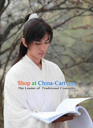 Ancient Chinese Traditional Style Long Black Full Wig for Men