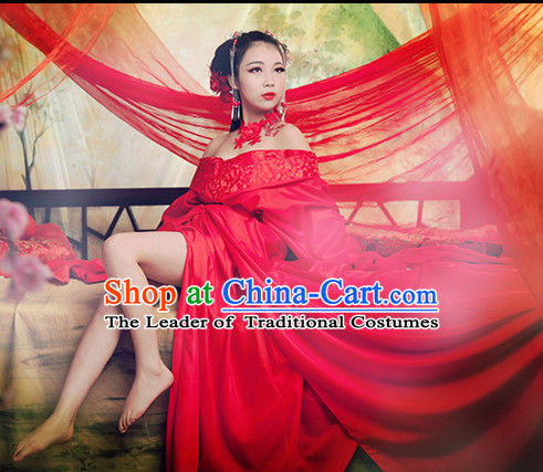 Sexy Imperial Royal Ancient Chinese Princess Clothing Complete Set for Women