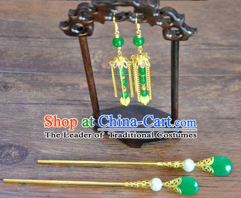 Chinese Traditional Ancient Imperial Empress Earrings and Hairpins