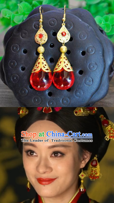 Handmade Chinese Traditional Ancient Imperial Empress Earrings