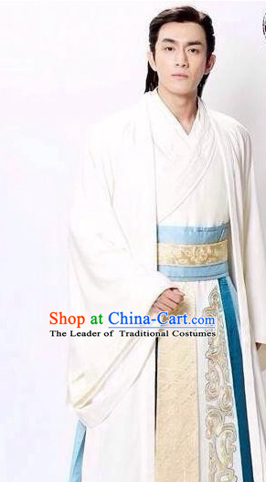 Ancient Chinese Superhero Zhao Zilong Costumes Garments Complete Set for Men