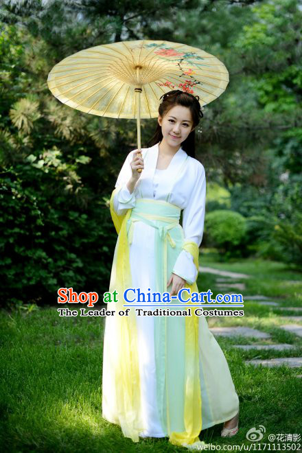 Chinese Ancient Costume and Hair Accessories Complete Set for Women