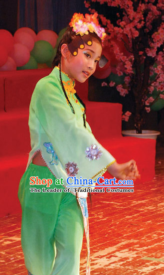 Chinese Traditional Big Events Enetertainment Dance Dress Dancewear Costumes Dancer Costumes Dance Costumes Chinese Dance Clothes Traditional Chinese Clothes Complete Set for Kids