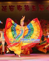 Chinese Stage Ethnic Dancing Dancewear Costumes Dancer Costumes Dance Costumes Chinese Dance Clothes Traditional Chinese Clothes Complete Set for Women Kids