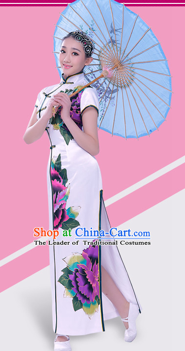 Chinese Traditional Stage Dancewear Costumes Dancer Costumes Dance Costumes Clothes and Headdress Complete Set for Women Children