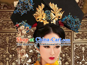 Chinese Traditional Qing Dynasty Empress Headwear Hat