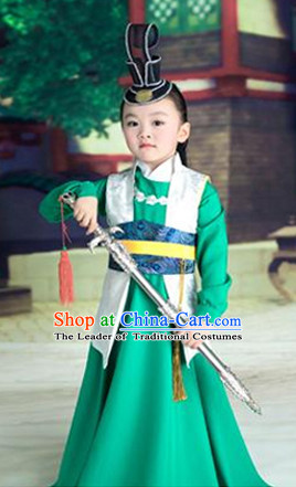 Chinese Traditional Ancient Kids Prince Hanfu Clothing