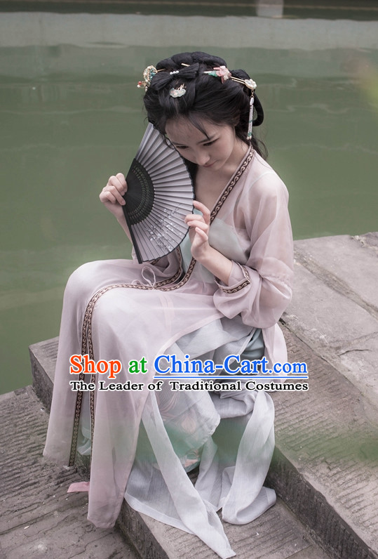 Traditional Asian Chinese Song Dynasty Female Clothing Garment Han Fu Clothes for Ladies