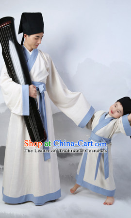 Top Chinese Han Dynasty Male Hanfu Clothing Chinese Hanfu Costume Hanfu Dress Ancient Chinese Costumes and Hat Complete Set for Men Boys Children