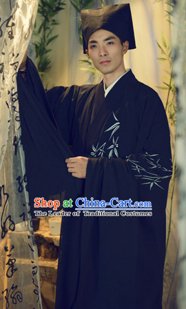 Top Chinese Han Dynasty Male Hanfu Clothing Chinese Hanfu Costume Hanfu Dress Ancient Chinese Costumes and Hat Complete Set for Men Boys Children