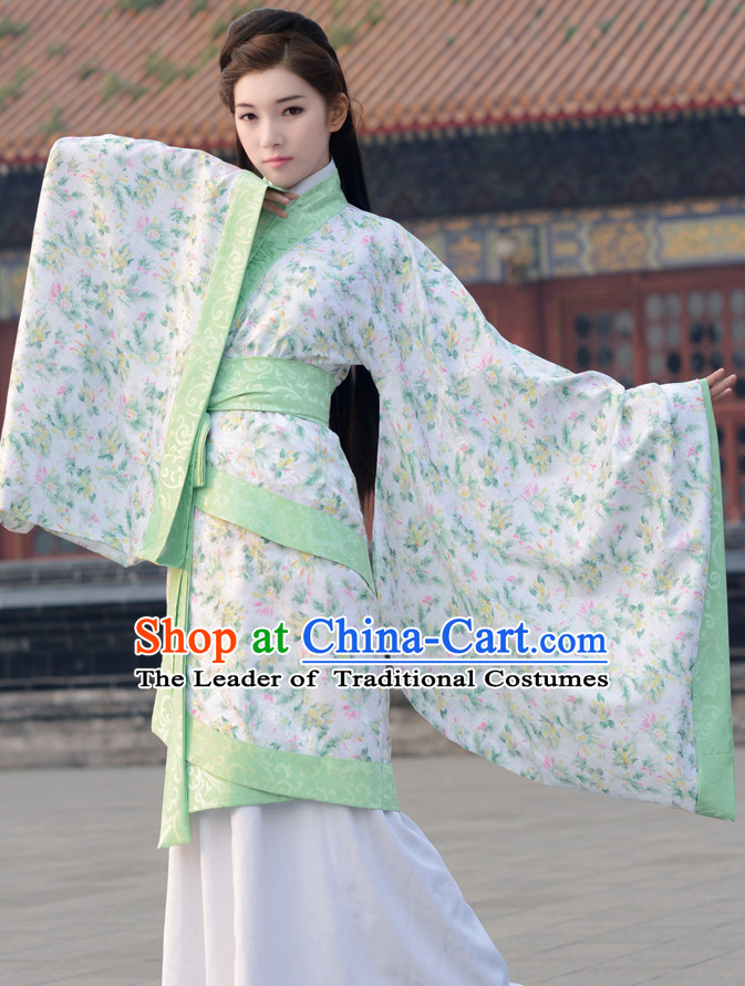 Top Chinese Han Dynasty Beauty Princess Hanfu Clothing Chinese Hanfu Costume Hanfu Dress Ancient Chinese Costumes and Hair Jewelry Complete Set for Women Girls Children