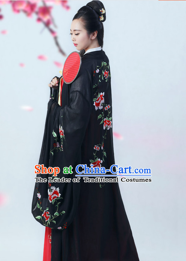 Top Chinese Tang Dynasty Princess Hanfu Clothing Chinese Hanfu Costume Hanfu Dress Ancient Chinese Costumes and Hat Complete Set for Women Girls Children