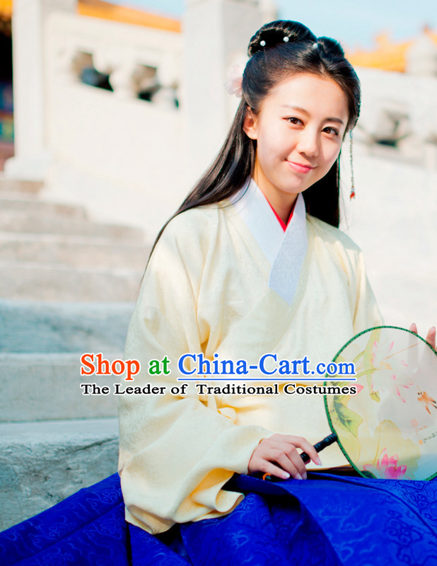 Top Chinese Ming Dynasty Female Hanfu Clothing Chinese Hanfu Costume Hanfu Dress Ancient Chinese Costumes and Hat Complete Set for Women Girls Children